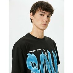 Футболка KOTON, размер L, черный