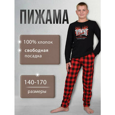 Пижама LIDЭКО пижама для мальчика, размер 76, красный Lideko