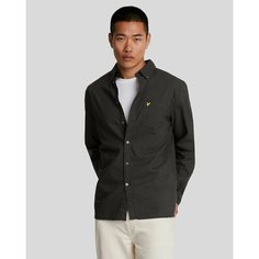 Рубашка Lyle & Scott Plain Oxford Shirt, размер M, серый