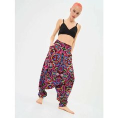 Брюки YolKa_Dress, размер 52-54(ХЛ), фиолетовый, розовый, синий