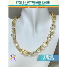Чокер, цитрин, длина 40 см, желтый Нет бренда