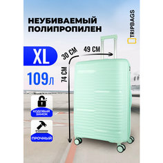 Чемодан , 109 л, размер XL, мятный Tripbags