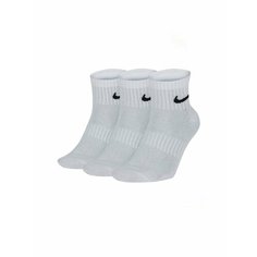 Носки NIKE Everyday Lightweight Ankle, комплект, 3 пары, размер 38 - 42 EU, белый