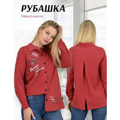 Рубашка LIDЭКО трикотажная, размер 104, красный, бордовый Lideko