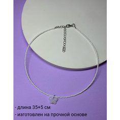 Чокер SIDORINA SOFIA ACCESSORIES, перламутр, бисер, длина 35 см, белый