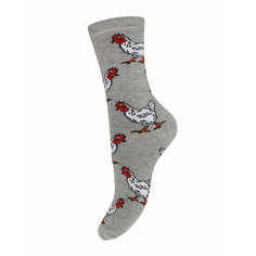 Носки Mademoiselle, размер Unica (35-40), серый/белый/красный