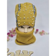 Комплект бини для детей, размер 52-54 Шапка