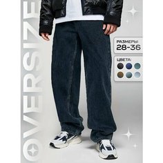 Джинсы широкие MkJeans Y2K, размер 34, синий