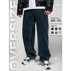 Джинсы широкие MkJeans Y2K, размер 29, синий
