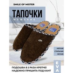 Тапочки Smile of Mister, размер 44/45, коричневый/бежевый
