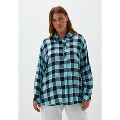 Рубашка SVESTA Блуза/Рубашка, размер 62, голубой в клетку