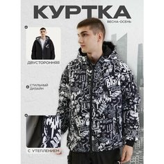 Куртка, размер 3XL, черный, белый Potni