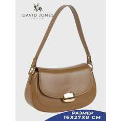 Сумка кросс-боди DAVID JONES, фактура гладкая, коричневый