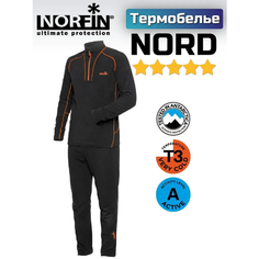 Комплект термобелья NORFIN NORD размер XXL, размер XXL, черный