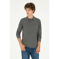 Лонгслив U.S. POLO ASSN., размер L, , темно-серый
