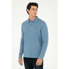 Лонгслив U.S. POLO ASSN., размер S, , синий