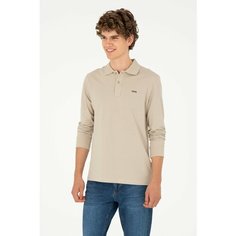 Лонгслив U.S. POLO ASSN., размер S, , кремовый