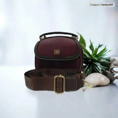 Сумка кросс-боди МК СТИЛЬ, фактура зернистая, бордовый
