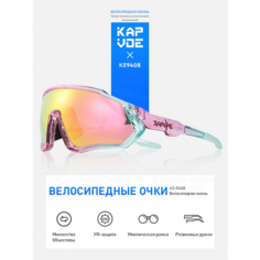 Солнцезащитные очки Kapvoe, зеленый, бесцветный, розовый