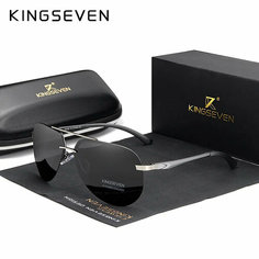 Солнцезащитные очки KINGSEVEN, металлик