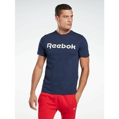 Футболка Reebok, размер S, cиний