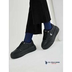Кеды U.S. POLO ASSN. Осень-зима 2024, полнота 6 (RU)/ на среднюю стопу, размер 38, черный