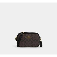 Сумка кросс-боди Coach, фактура гладкая, коричневый
