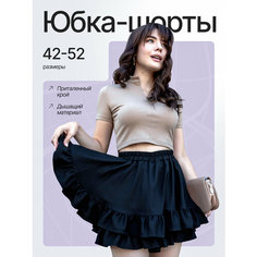 Юбка, размер 48-52, черный Нет бренда