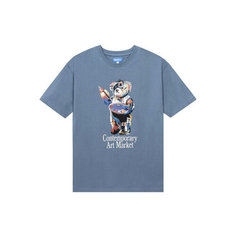 Футболка MARKET Art Market Bear, 1 шт., размер XL, Голубая