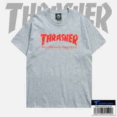 Футболка THRASHER, размер XXL, grey