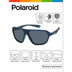 Солнцезащитные очки Polaroid, синий