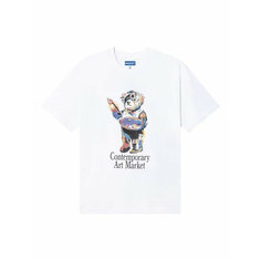 Футболка MARKET Art Market Bear, 1 шт., размер XL, белая