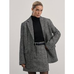 Пиджак Zarina, размер 2XS (RU 40), черно-белая графика