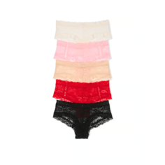 Трусы Victorias Secret, комплект из 5 шт., размер L, мультиколор