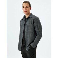 Рубашка KOTON, размер M, серый