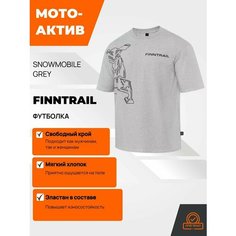 Футболка Finntrail Snowmobile, размер M, серый, серый