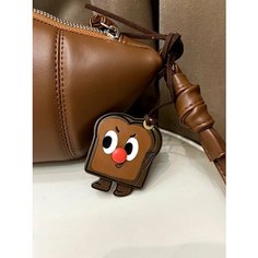 Украшение на сумку, матовая фактура, красный, коричневый, бежевый, черный, белый Lawe