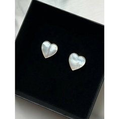 Серьги, ракушка, перламутр, золотой, белый Нет бренда
