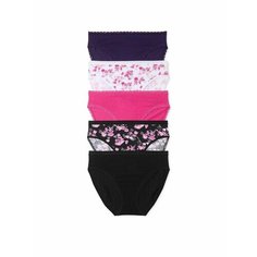 Трусы Victorias Secret, комплект из 5 шт., размер ХS, мультиколор