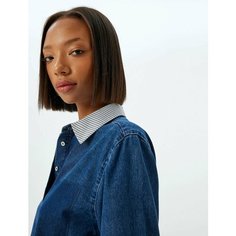 Рубашка KOTON, размер 40, cиний