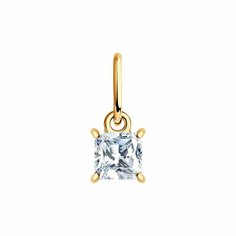 Подвеска Diamant, красное золото, 585 проба, фианит