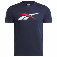 Футболка Reebok Graphic Series Vector T-Shirt, 1 шт., размер XL INT, cиний