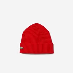 Шапка бини LACOSTE для мужчин и женщин, размер TTU, красный