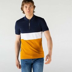 Поло LACOSTE, размер T3, темно-синий/желтый/белый