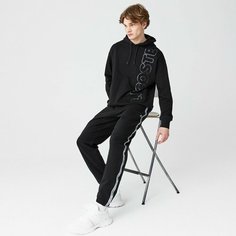 Брюки спортивные LACOSTE Tapered fit, размер T6, черный
