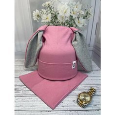 Шапка бини для девочек, размер единый, розово-фиолетовый Daisyshop