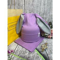 Шапка бини для девочек, размер единый, сиреневый Daisyshop