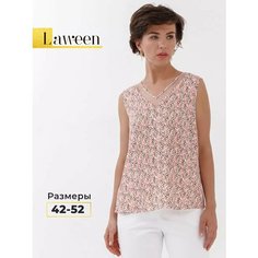 Блуза Laween, размер 42, белый, розовый, черный