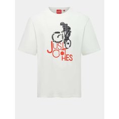 Футболка JUST CLOTHES, размер 54, белый