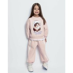 Брюки спортивные Gloria Jeans, размер 2-4г/98-104, розовый